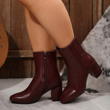 Leonie | Stiefelette in Weinrot