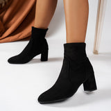 Ida | Wildleder-Stiefelette in Schwarz