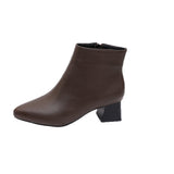 Helma | Schlichte Stiefelette mit Blockabsatz
