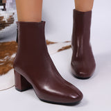 Dietlinde | Stiefelette mit moderatem Blockabsatz in Rot