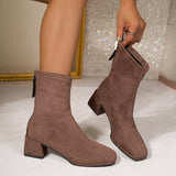 Editha | Stiefelette mit Blockabsatz in Braun