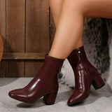 Leonie | Stiefelette in Weinrot