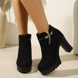 Gundula | Stiefelette mit Glitzer-Detail