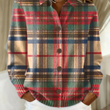 Gloria | Cardigan à Boutons à Carreaux Multicolores