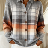 Marlene | Cardigan à carreaux ombragé chaud