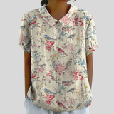Luise | Blumiges Polo-Oberteil