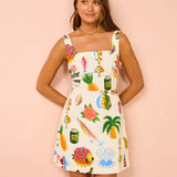 Ingrid | Tropisches Blumenkleid