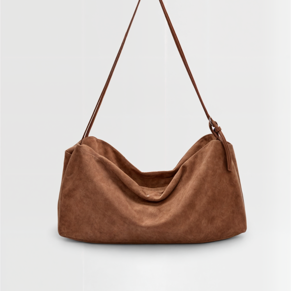 Damen Wildleder Umhängetasche – Vegane Schultertasche Elegant & Kompakt