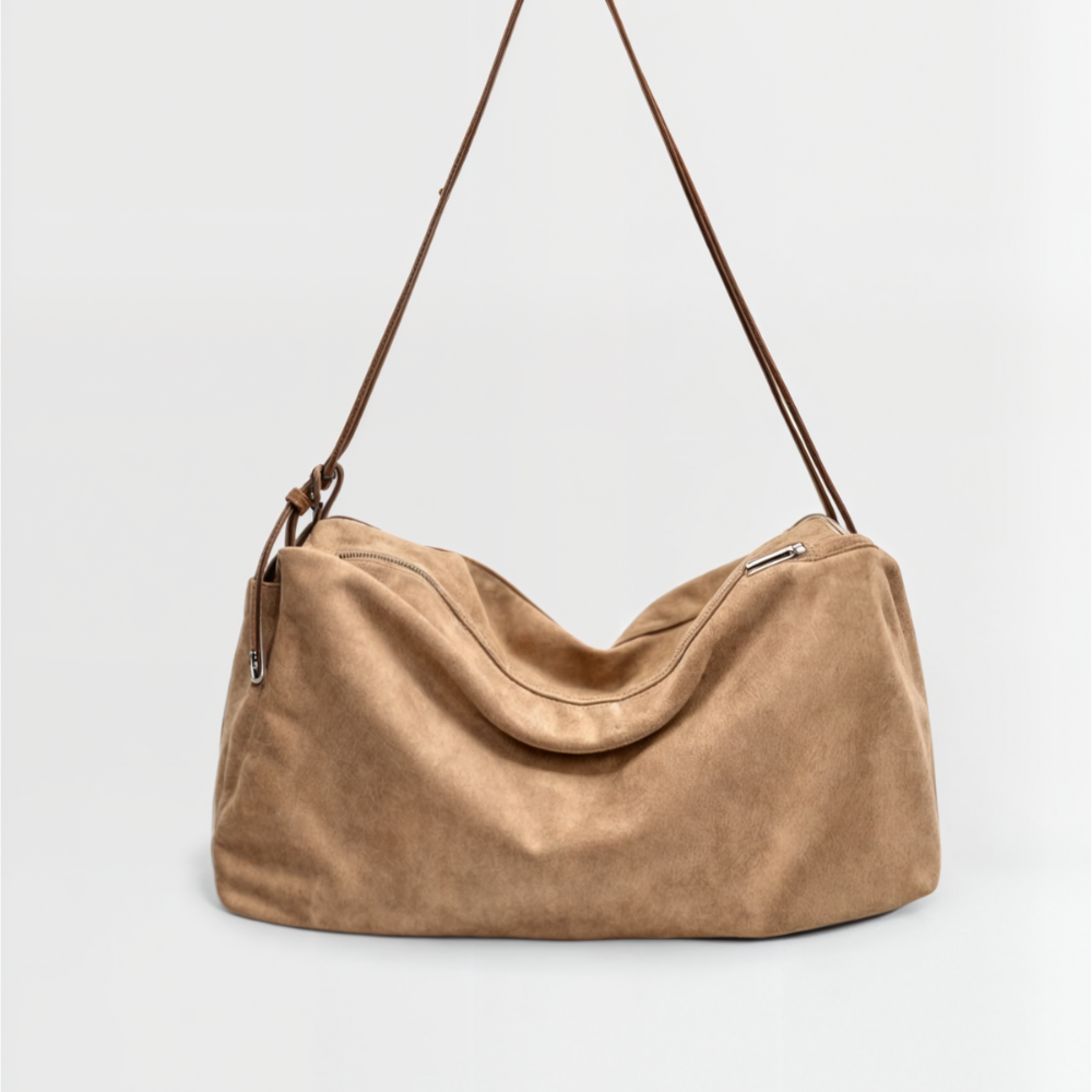 Damen Wildleder Umhängetasche – Vegane Schultertasche Elegant & Kompakt