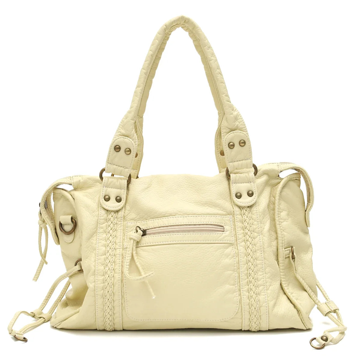 Vintage Vegan Schultertasche – Elegante Damen Crossbody Bag aus Eco-Leder