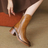 Amalie | Klassische Stiefelette in Braun