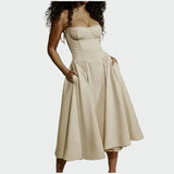 Carmen | Satin-Maxikleid mit dünnen Trägern