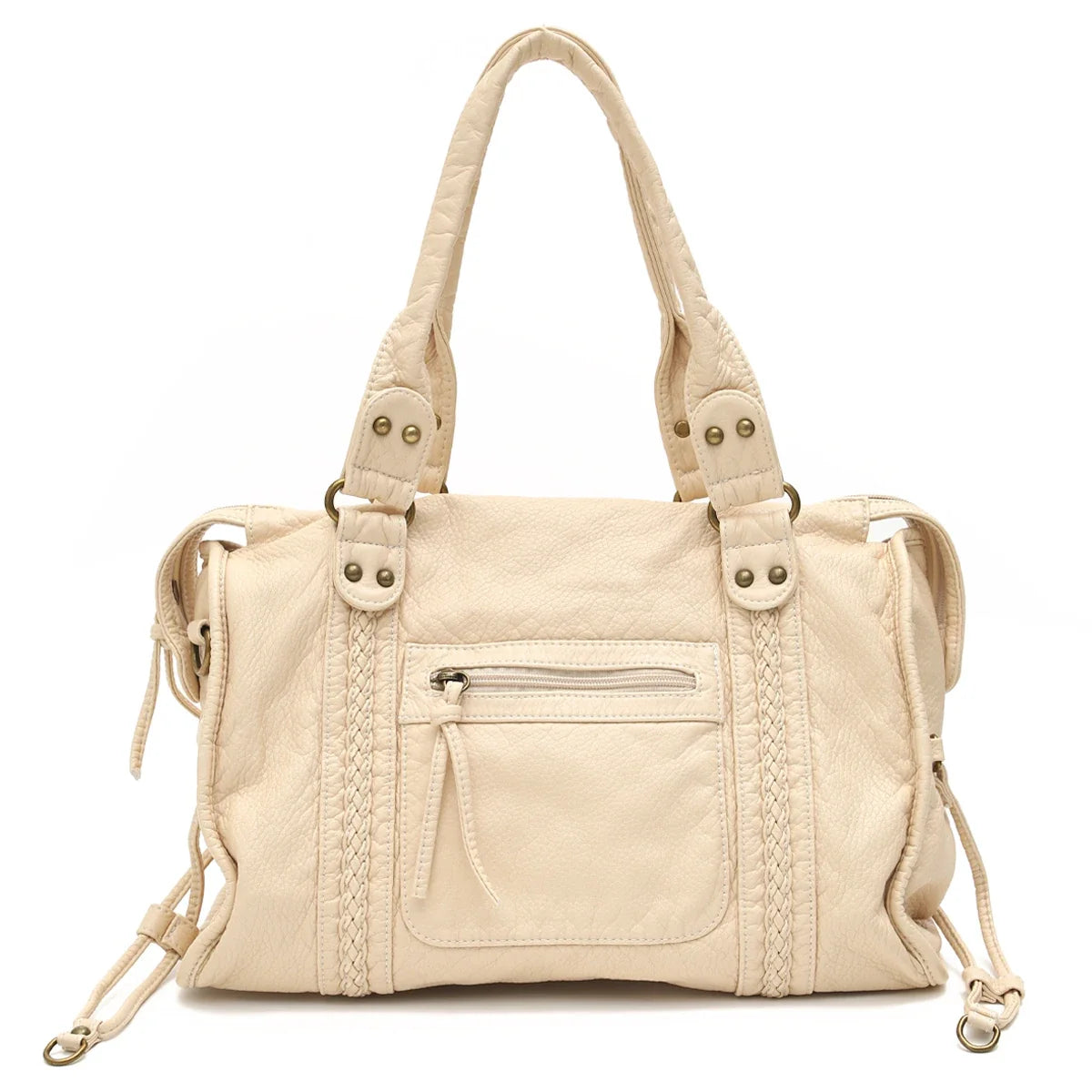 Vintage Vegan Schultertasche – Elegante Damen Crossbody Bag aus Eco-Leder