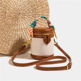 Bucket Bag Damen Kunstleder – Zylinderform mit Schalgriff