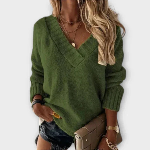 Carolina - Bequemer Pullover mit V-Ausschnitt