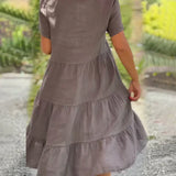 Monika | Lässiges Sommerkleid mit V-Ausschnitt