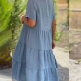 Monika | Lässiges Sommerkleid mit V-Ausschnitt