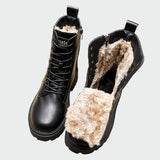 Winter-Lederstiefeletten