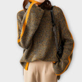 Brigitte | Grobstrick-Rollkragenpullover in Rostbraun