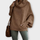 Ulrike | Grobstrick-Rollkragenpullover in Beige