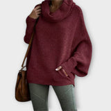 Ulrike | Grobstrick-Rollkragenpullover in Beige