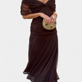 Nina | Langes Blumenkleid mit V-Ausschnitt