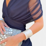 Nina | Langes Blumenkleid mit V-Ausschnitt