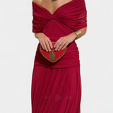 Nina | Langes Blumenkleid mit V-Ausschnitt