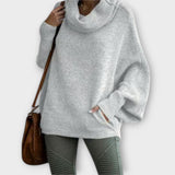 Ulrike | Grobstrick-Rollkragenpullover in Beige