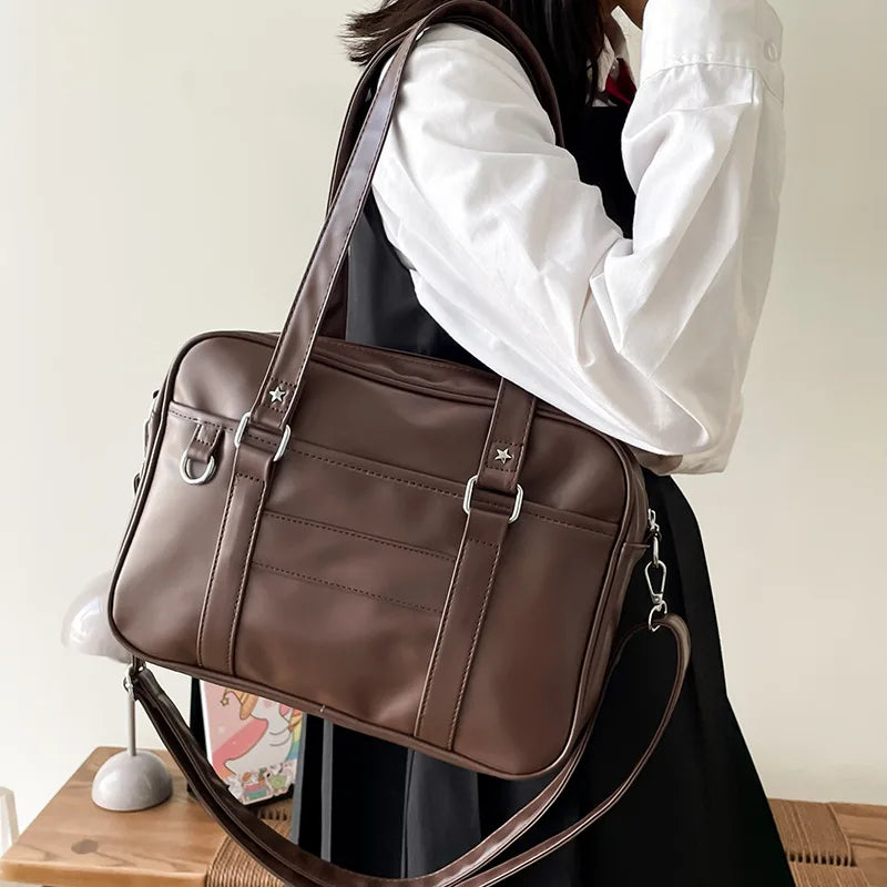 Vintage Veganes Leder Strandtasche – Große Tote, modisch & nachhaltig