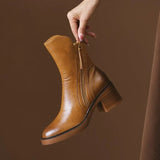 Amalie | Klassische Stiefelette in Braun