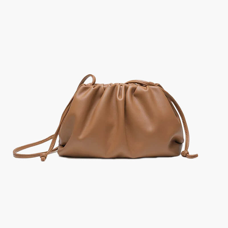 Damen Crossbody Tasche aus veganem Leder – Elegante Dumpling Bag