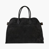 Große Damen Shopper Tasche – Strukturierte Schultertasche Wildleder/Leder