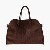 Große Damen Shopper Tasche – Strukturierte Schultertasche Wildleder/Leder