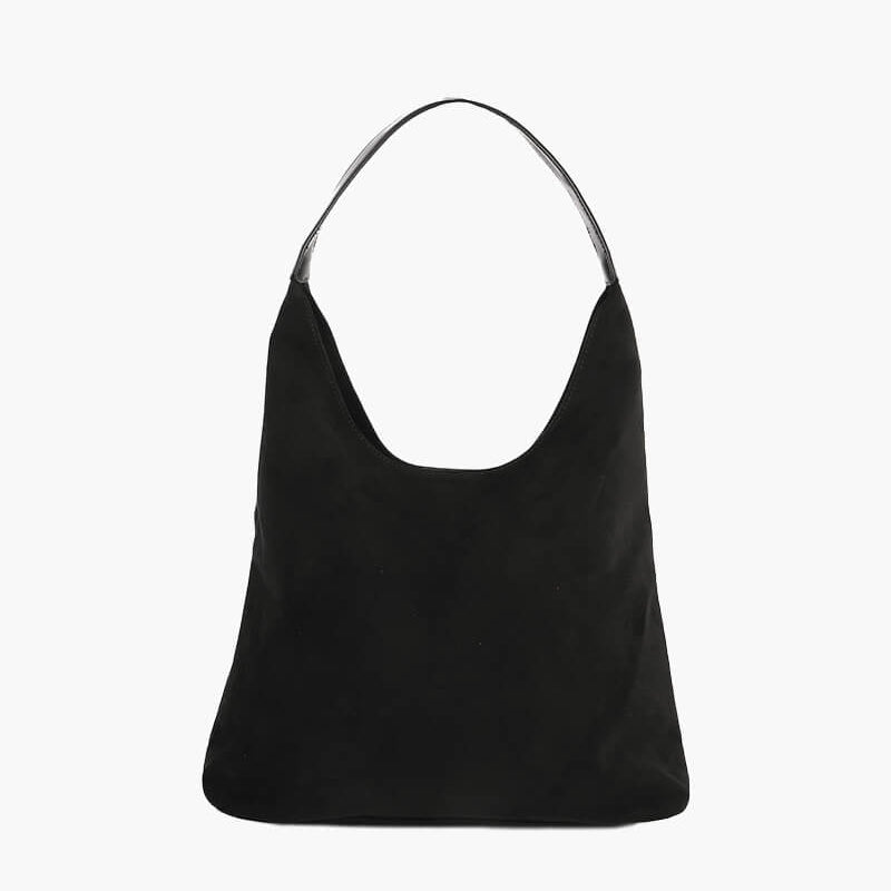 Elegante vegane Wildleder-Tasche – Geräumige Schulterhandtasche
