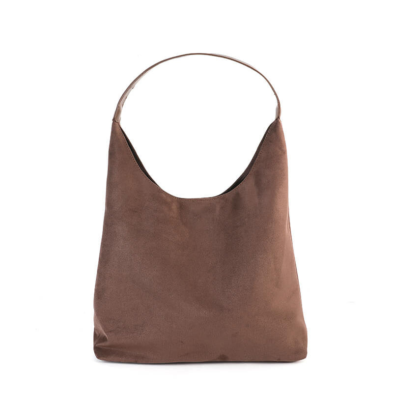 Elegante vegane Wildleder-Tasche – Geräumige Schulterhandtasche
