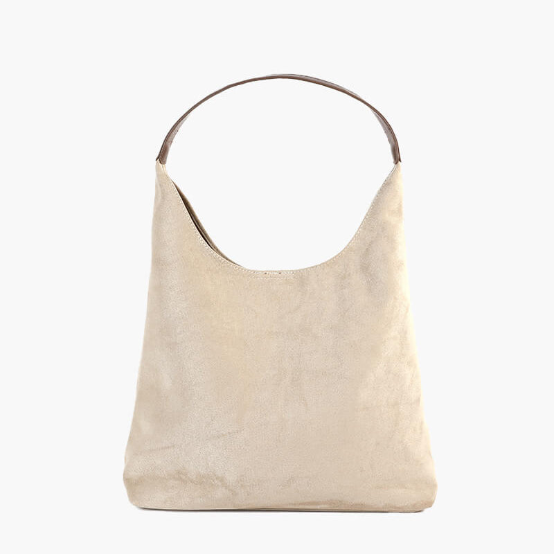 Elegante vegane Wildleder-Tasche – Geräumige Schulterhandtasche