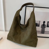 Elegante vegane Wildleder-Tasche – Geräumige Schulterhandtasche