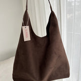 Elegante vegane Wildleder-Tasche – Geräumige Schulterhandtasche