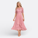 Marianne | Spitzenkleid mit kurzen Ärmeln