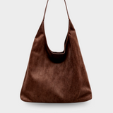 Wildleder Handtasche Damen – Umhängetasche mit Schnalle