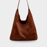Wildleder Handtasche Damen – Umhängetasche mit Schnalle