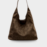 Wildleder Handtasche Damen – Umhängetasche mit Schnalle