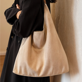 Wildleder Handtasche Damen – Umhängetasche mit Schnalle