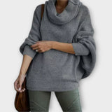Ulrike | Grobstrick-Rollkragenpullover in Beige