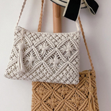 Boho Schultertasche Damen – Handgewebt, Sommerlich & Verstellbar