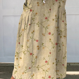 Brigitte - Printed Summer Skirt in Beige
