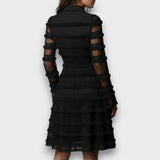 Stefanie | Durchsichtiges Midi-Kleid mit Fransen