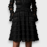 Stefanie | Durchsichtiges Midi-Kleid mit Fransen