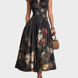 Anneliese | Midi-Kleid mit floralem Muster
